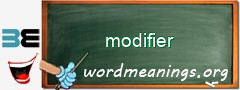 WordMeaning blackboard for modifier